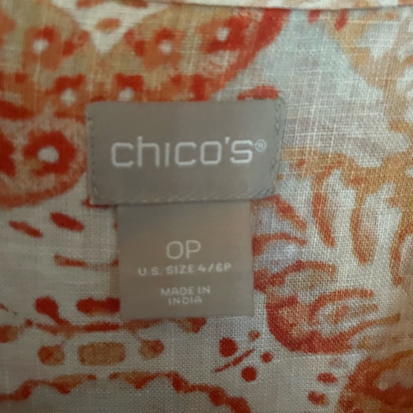 Chicos linen Tunic Size S-P - Picture 3 of 3